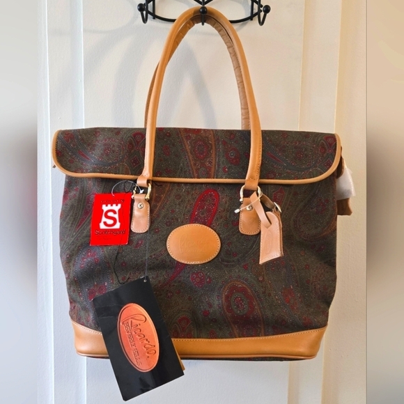 Ricardo Beverly Hills Handbags - Ricardo Beverly Hills Vintage Paisley Tote Bag